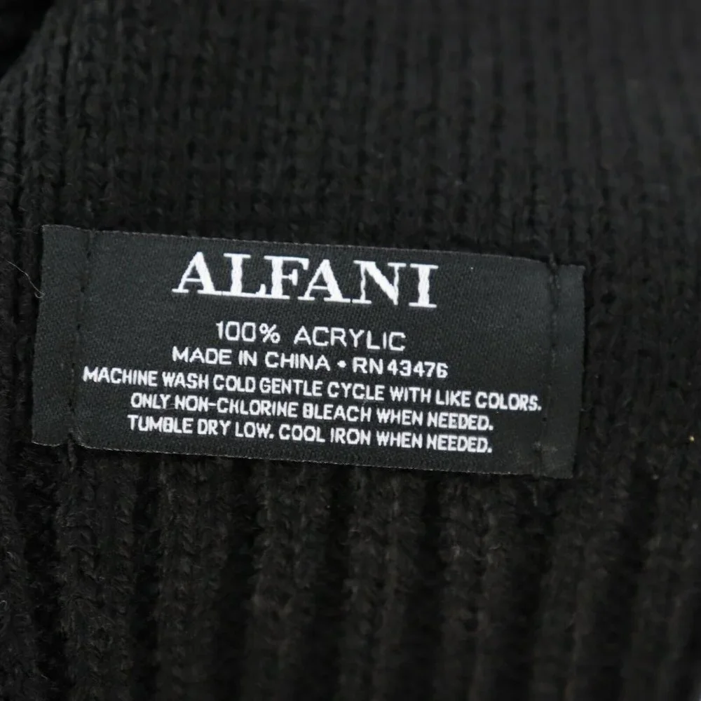 Alfani Mens Space-Dyed Scarf Black